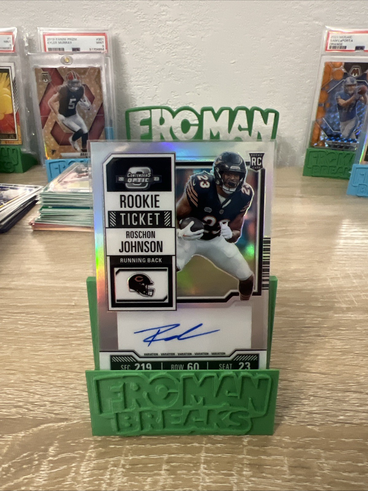 2023 Contenders Optic ROSCHON JOHNSON Rookie Ticket Silver Prizm Auto RC #130
