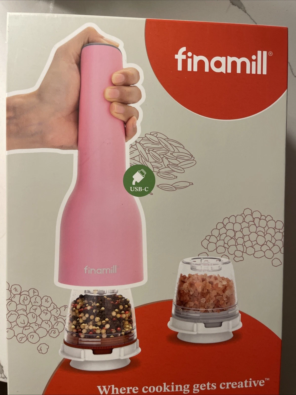 Finamill Spice Grinder Rechargeable With 1 Everyday & 1 Pepper Pod Set In Pink
Opens in a new window
