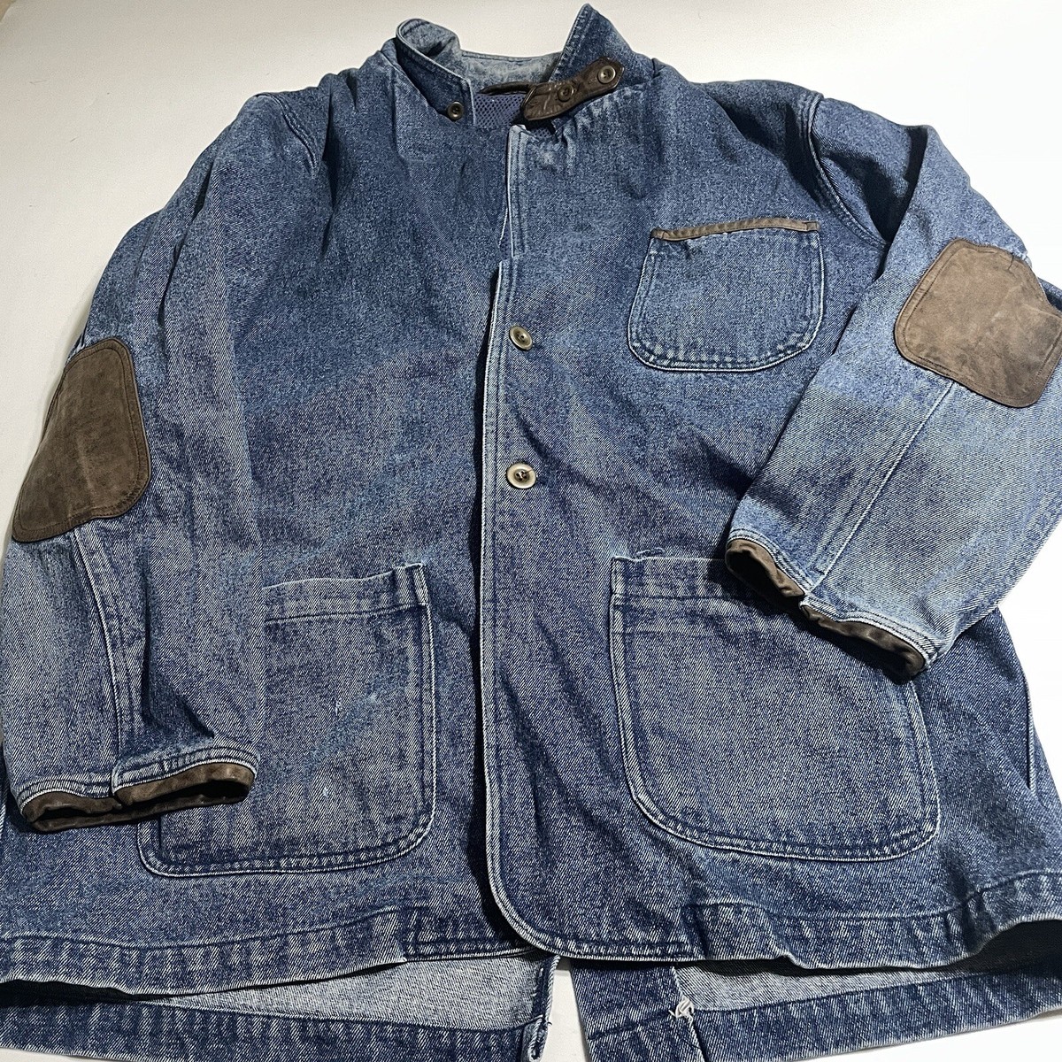 Vintage Guide Gear Elbow Patch Denim Jean Trucker Western Work 