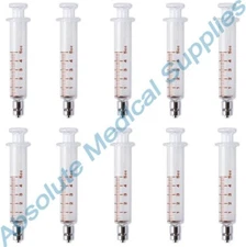 *10-Pieces* Avanos LOR Glass Syringe Metal Luer Lock 5cc Sterile 18908
