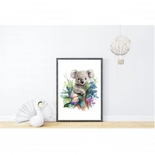 Wall Art Print A4 | Koala 7 - NO FRAME NOT  INCLUDED - PRINT ONLY