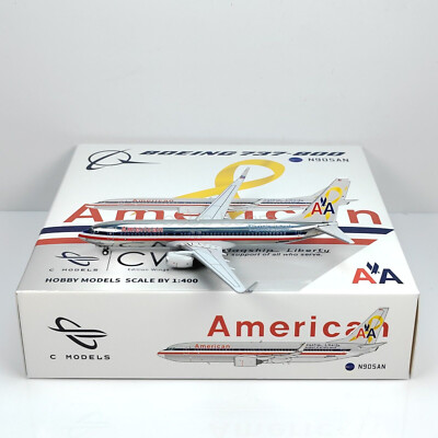 For 1:400 Scale C Models American Airlines B737-800 N905AN+Free Tractor
