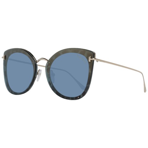 Tom Ford Guilliana FT1083 90L Square Sunglasses - Shiny Blue/Roviex Mirror Tom Ford Women main image 2