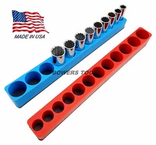 Mechanics Time Saver 3/8 Drive Magnetic Deep Socket Holder Tray Metric SAE MTS