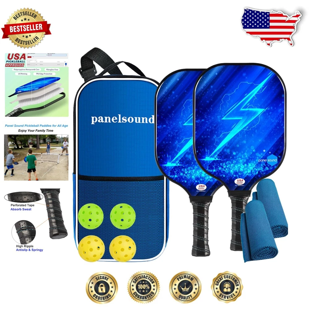 Pickleball Paddles for All Ages - Lightweight Set of 2 with Accessories Included