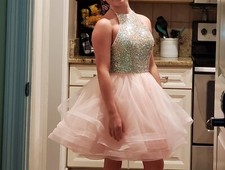 BLUSH PROM DRESS LIKE SHERRI HILL SIZE 4