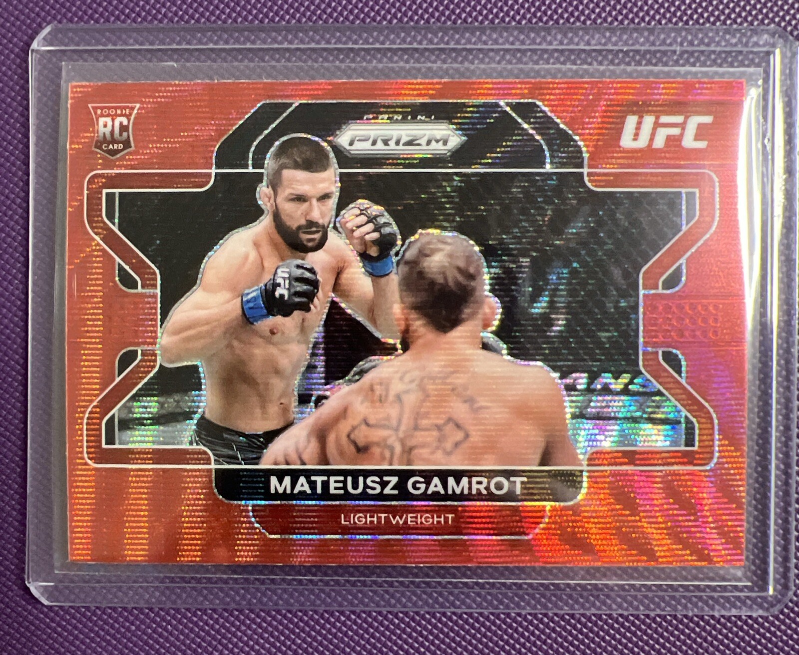 2022 Panini Prizm UFC Mateusz Gamrot Rookie Red Ruby Wave #66 SSP Lightweight RC