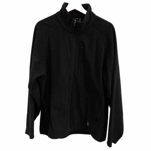 SmartWool Wool Blend Full Zip Jacket Mens XL Charcoal Gray Zippered Pockets - Afbeelding 1 van 9