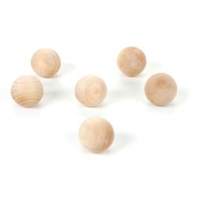 Package of 15 Unfinished Wood Birch Hardwood 1-3/4" Balls