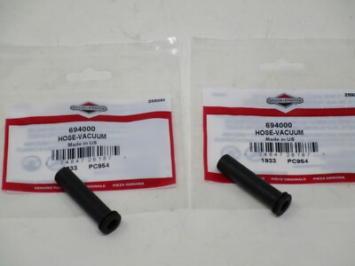 2 Packs Genuine Briggs & Stratton 694000 Vacuum Hoses 20 - 27HP 281730 ...