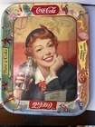 Vintage Drink Coca-Cola 1950's Metal Serving Tray 10.5" x 13" Seasonal Decor