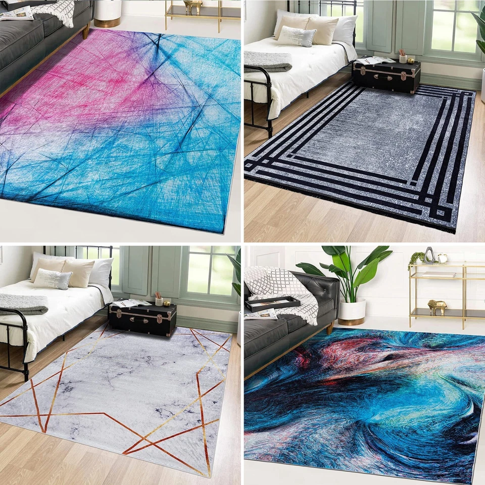 Tappeto moderno Mazovia pelo corto lavabile tappeti morbidi astratto vintage