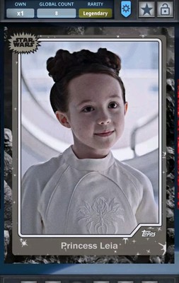 Star Wars Card Trader - Digital Legendary 1977 Asteroid Princess Leia 10cc