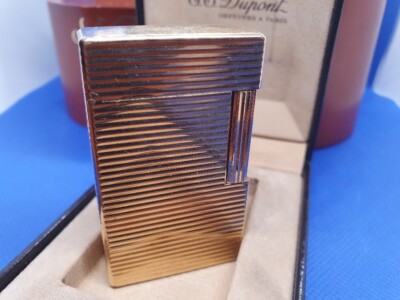 Briquet Dupont Laminé Or - 20 Microns - Excellent état - Fonctionnel - France