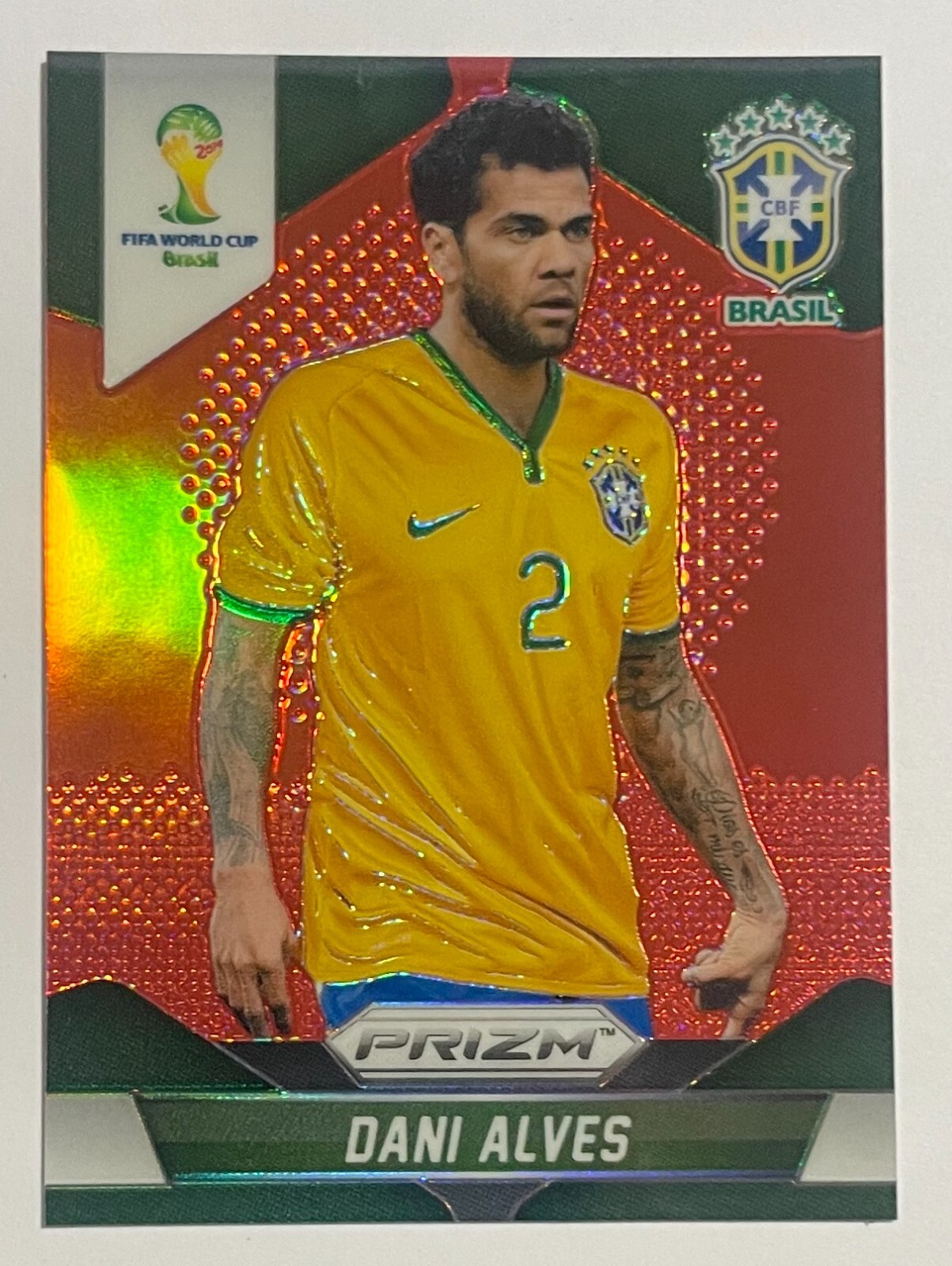 2014 Panini Prizm World Cup Dani Alves Red Prizm 29/149 BRAZIL
