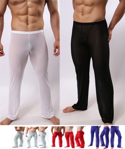 Sheer Mesh Pants Home Sexy Trousers 