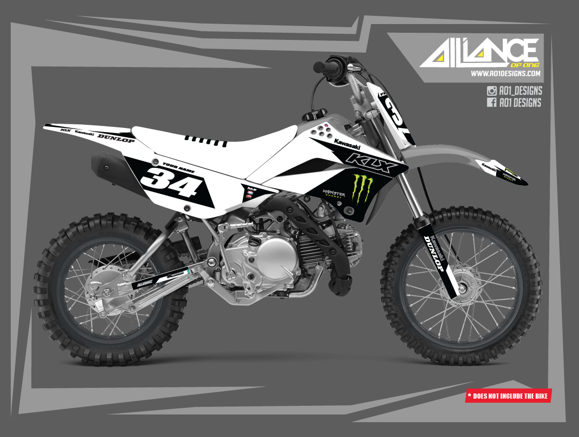 2010-2020 KAWASAKI KLX 110 KLX110 GRAPHICS DECALS 2018 2017 2016