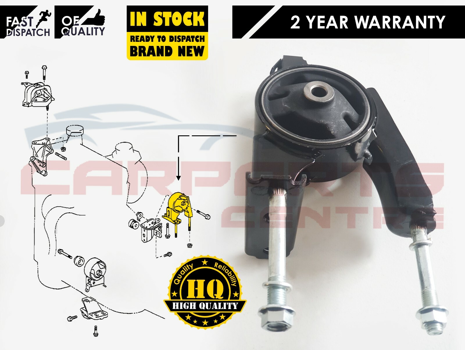 FOR TOYOTA YARIS VITZ YARIS VERSO 1.0 1.3 LOWER REAR GEARBOX ENGINE