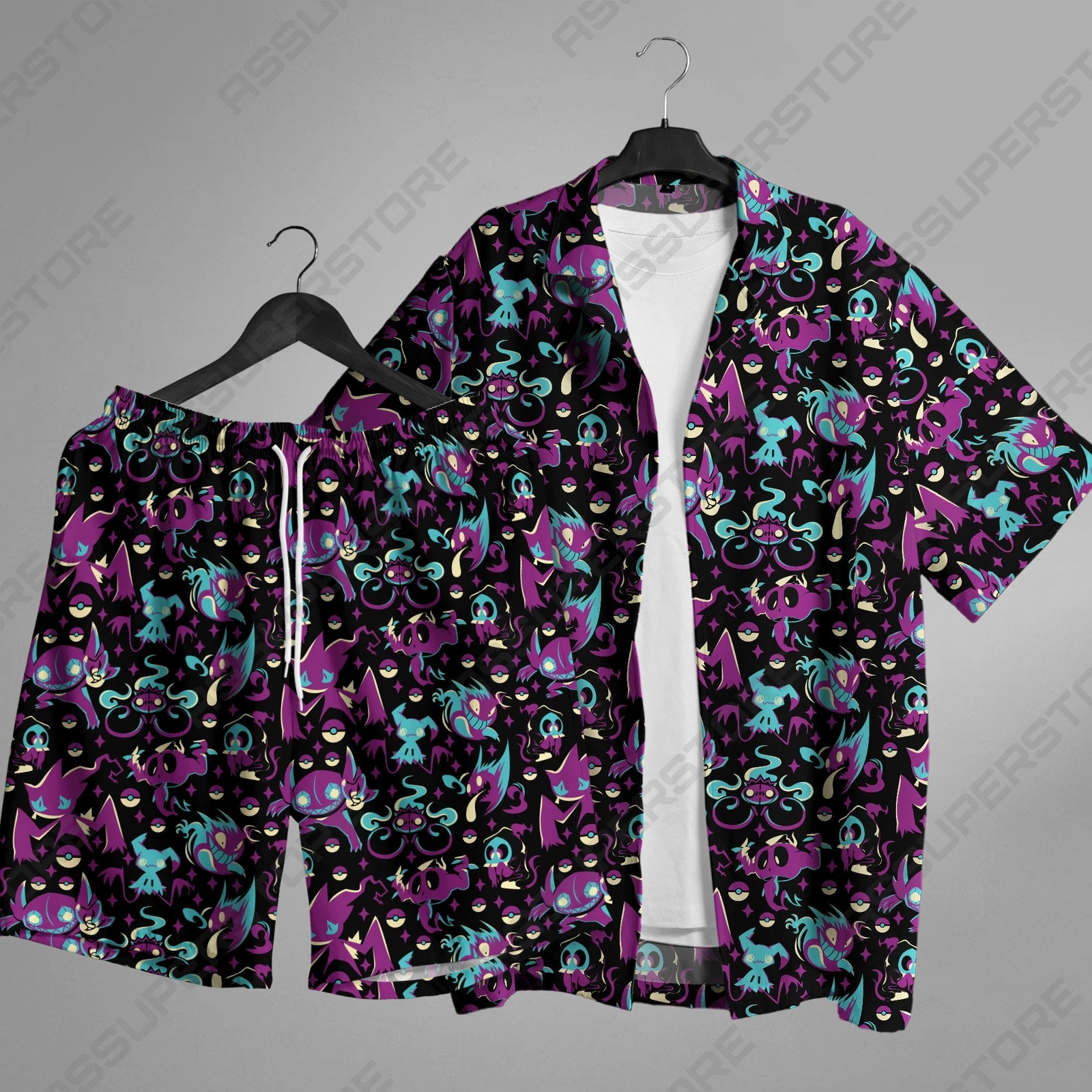 Sableye Banette Hawaii Button Up Shirt Summer Hawaii Shirt Gifts