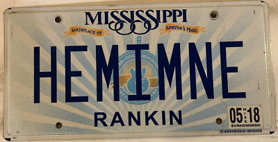 Vanity HEMI MINE license plate Dodge RAM Chrysler Jeep Engine Plymouth Barracuda