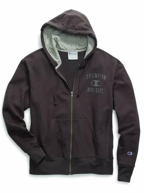 Details about  / Champion Mens Heritage Fleece Zip Hoodie Distressed C Logo Jacket S1232 L $55