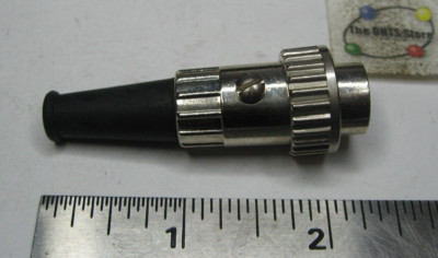 DIN 5 Pin Male Circular Connector Metal Housing w. Strain Relief - NOS Qty 1