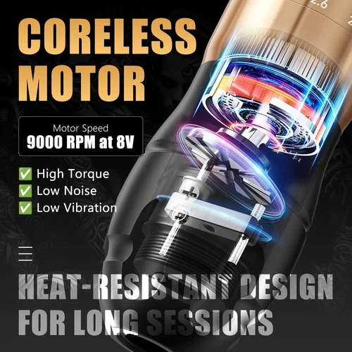 Ambition C3 Professional Wireless Tattoo Machine 7 Adjustable Stroke 2.0-4.2mm image 5