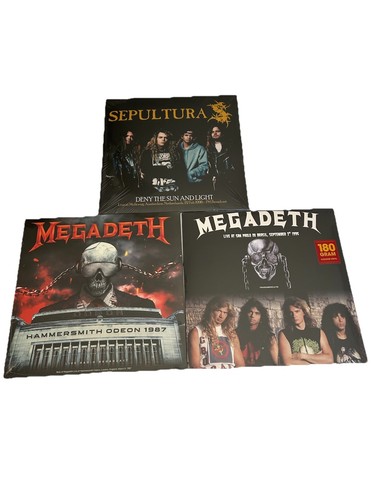 Sepultura / Megadeth - Live Vinyl Records Lot New