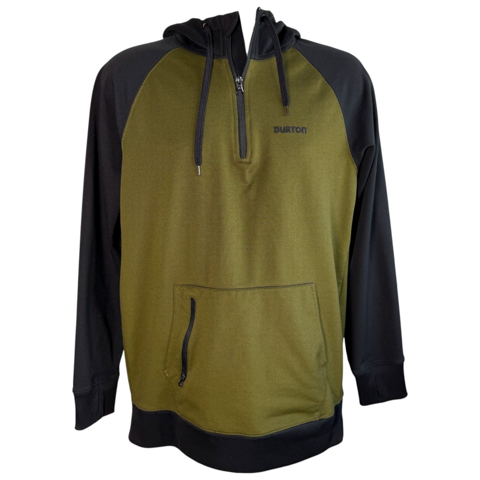 Burton Mens 1/4 Zip Bonded DryRide Colombo Hoodie Sweatshirt Size S Snowboarding