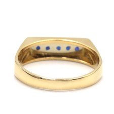 Anello con zaffiro giallo da uomo, anello in argento sterling 925 con zaffiro Cylon da uomo, anello con pietra preziosa autentica taglio ovale, anello in argento Pukhraj, anello fatto a mano