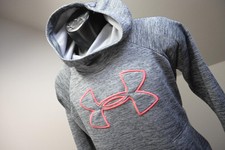 Under Armour Hoodie Fleece ColdGear Loose Pull Over Sweater Womens Sz Medium