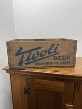 Rare Tivoli Beer Bottle Stienie Wood Crate Denver Colorado Co 
