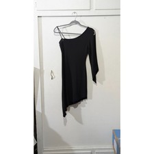 Black One Sleeve Asymmetrical Dress - Forever 21