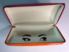 Kate Spade New York Hard Eyeglass Case Hot Pink Orange Glasses Sunglasses