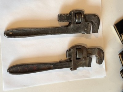 Vintage Genuine Stillson & Walworth 14  Pipe Wrench Lot USA Plumbing Tools