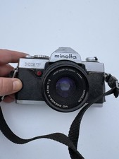 Minolta Vintage Camera XG-7 35mm SLR Film Equipped Minolta Rokkorx 45mm F/2 Lens