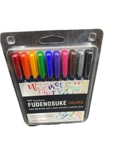 Tombow Fudenosuke Brush Pen Set of 10 Brilliant Colors Calligraphy Lettering