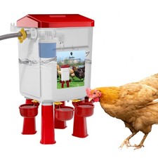 Automatic Chicken Waterer, Float-Controlled Chicken Water Feeder, Large Water...