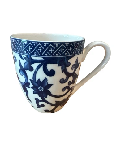 Beautiful Ralph Lauren 4" Mandarin Blue 12 oz Coffee Tea Mugs Retired Pattern