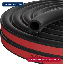 10 Ft Rubber Weather Stripping Door Seal, D Shaped Automotive Weather Stripping,