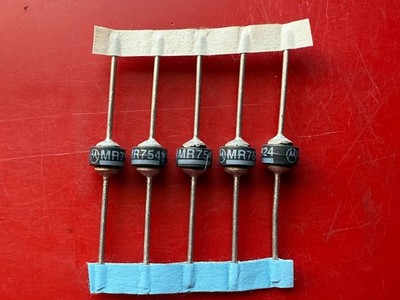 5x MR754 MOTOROLA DIODE STANDARD 400V 6A D6 AXIAL