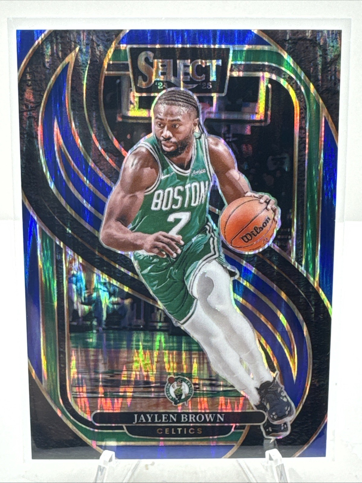 2024-25 Panini Select - Premier Level Jaylen Brown #146 Blue Flash Prizm /99