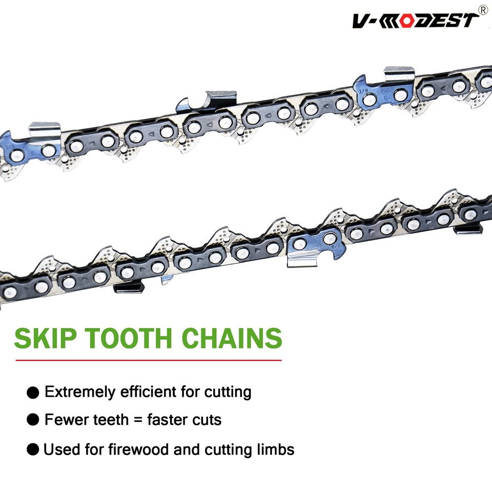 Full Chisel Skip Tooth 20'' Chainsaw Chain For STIHL Husqvarna 3/8 ...
