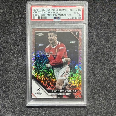 2021-22 Topps Chrome UCL GOAT Cristiano Ronaldo #10 Rose Gold Refractor /125