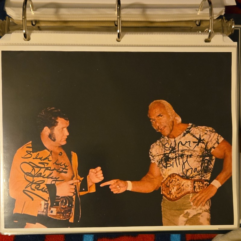 Harley Race And Superstar Billy Graham Wrestling Signed Photo 2 Autographs