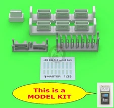 Master 1/35 M1919 Browning .30 Cal MG M1 Ammo Box (Open) (6pc w/Decal) GM-35-090