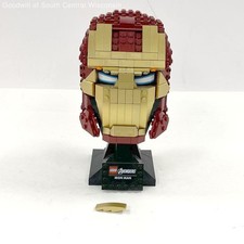 Assumed Complete LEGO Avengers 76165 Iron Man Helmet Sculpture; No Box Or Manual