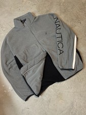 Men's Nautica J-Class Classic-Fit Quarter Zip Fleece Sweatshirt Black/gray M