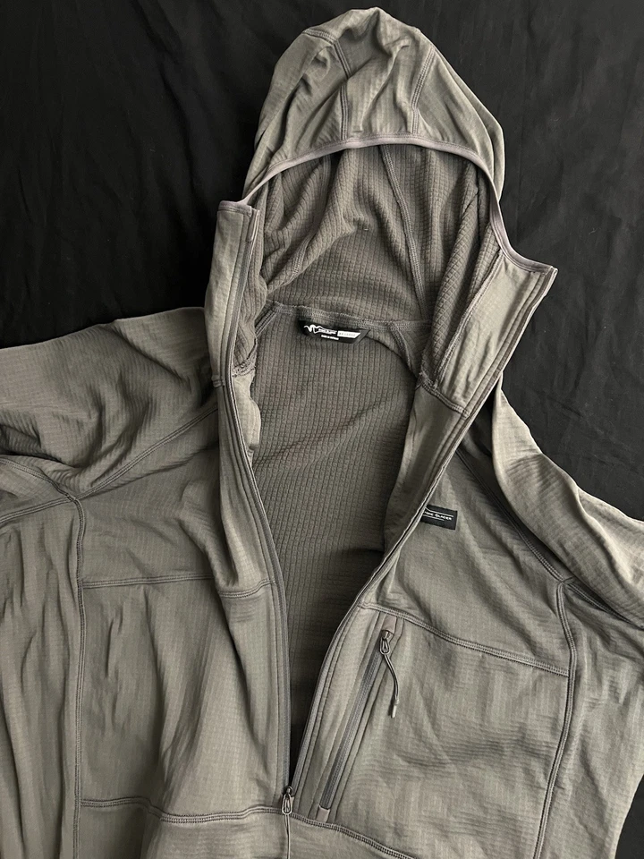 Stone Glacier Helio Sudadera con Capucha Para Hombres XXL Waffle 1/2 Cremallera Pullover Chaqueta Gris Granito Foto 3 de 4