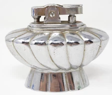 Vintage Silver Tone Table Lighter Untested Japan